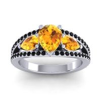 Modern Pave Pear Vatama Ring