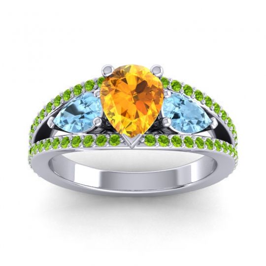 Modern Pave Pear Vatama Ring