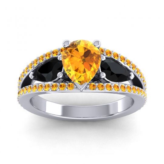 Modern Pave Pear Vatama Ring