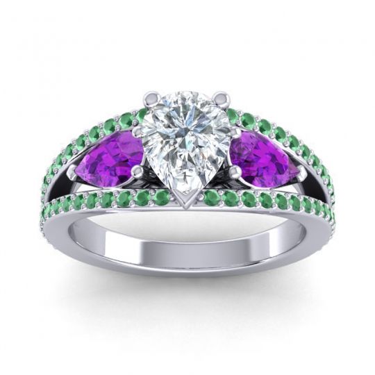 Modern Pave Pear Vatama Ring