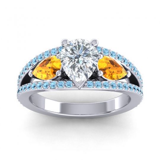 Modern Pave Pear Vatama Ring