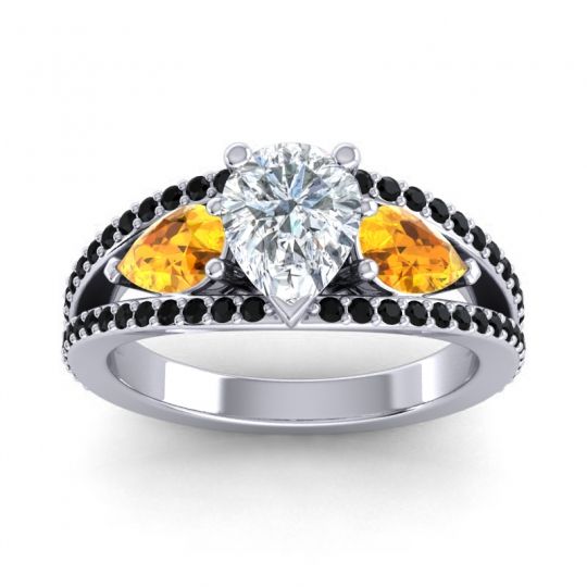 Modern Pave Pear Vatama Ring