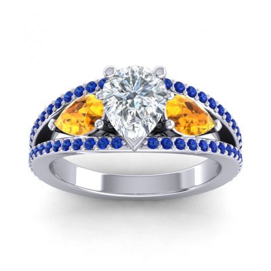 Modern Pave Pear Vatama Ring