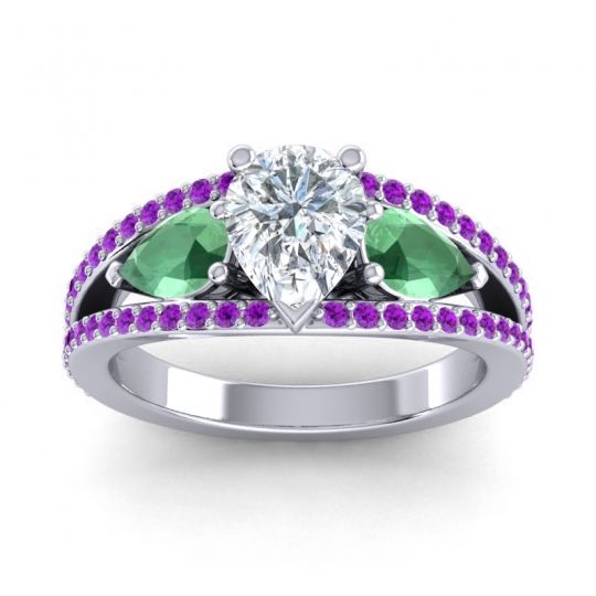 Modern Pave Pear Vatama Ring