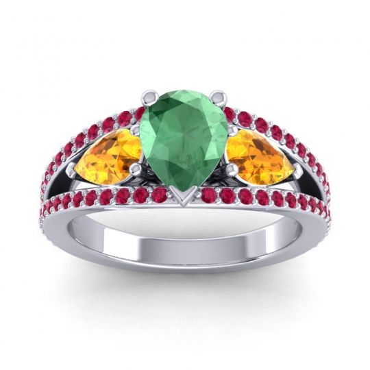 Modern Pave Pear Vatama Ring
