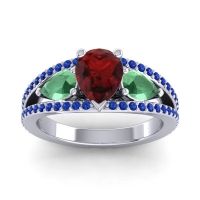 Modern Pave Pear Vatama Ring