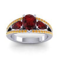 Modern Pave Pear Vatama Ring