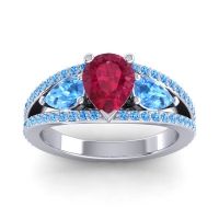 Modern Pave Pear Vatama Ring