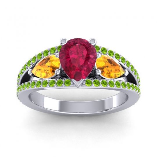 Modern Pave Pear Vatama Ring