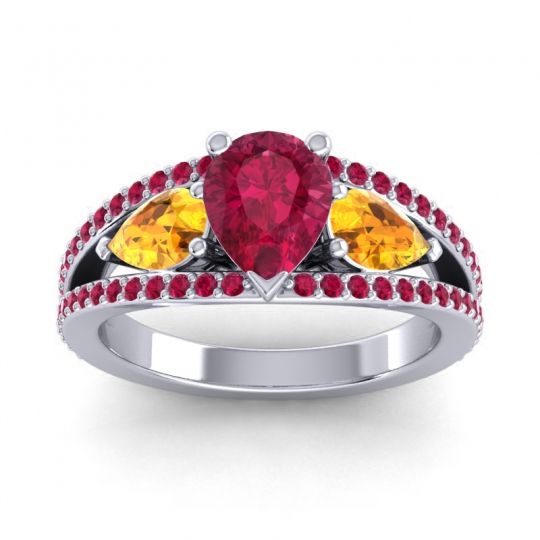 Modern Pave Pear Vatama Ring
