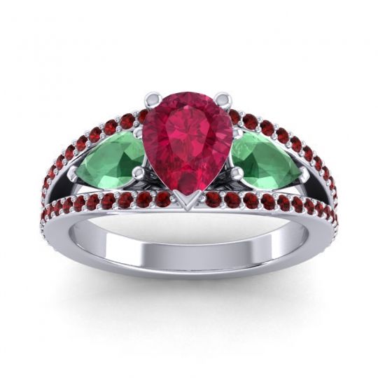 Modern Pave Pear Vatama Ring