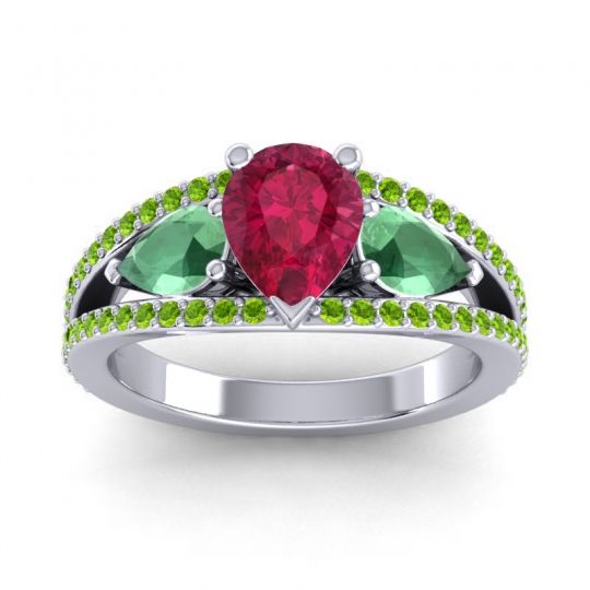 Modern Pave Pear Vatama Ring