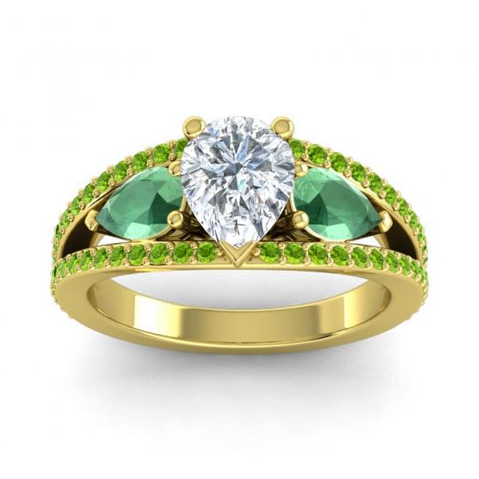 Modern Pave Pear Vatama Ring
