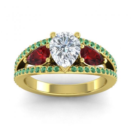 Modern Pave Pear Vatama Ring