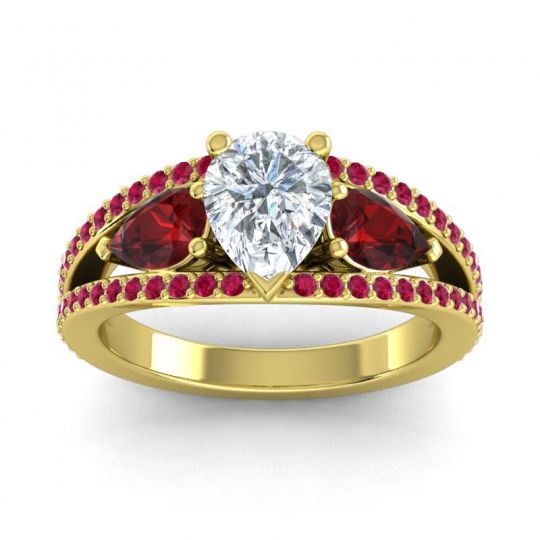 Modern Pave Pear Vatama Ring