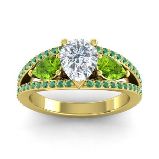 Modern Pave Pear Vatama Ring