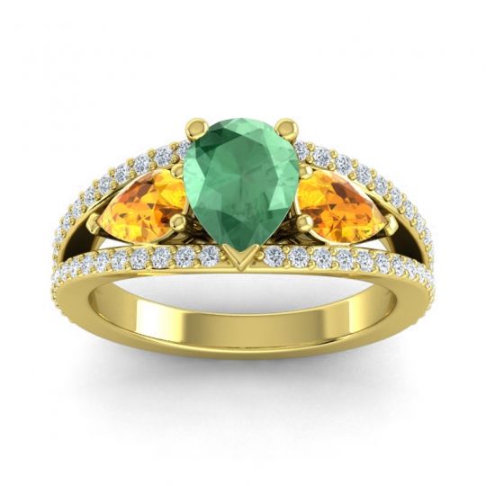 Modern Pave Pear Vatama Ring