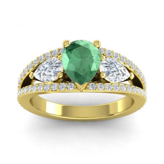 Modern Pave Pear Vatama Ring
