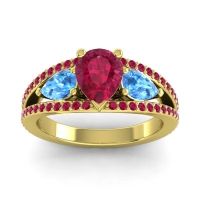 Modern Pave Pear Vatama Ring