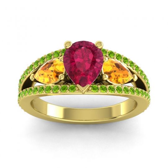 Modern Pave Pear Vatama Ring