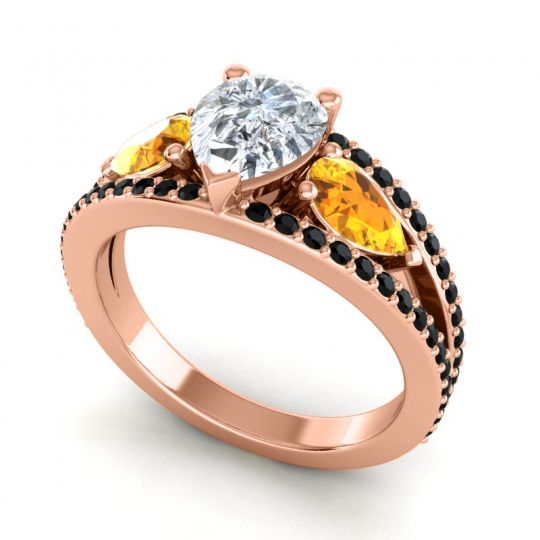 Modern Pave Pear Vatama Ring