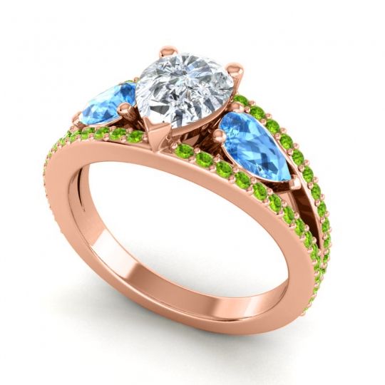 Modern Pave Pear Vatama Ring