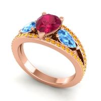 Modern Pave Pear Vatama Ring