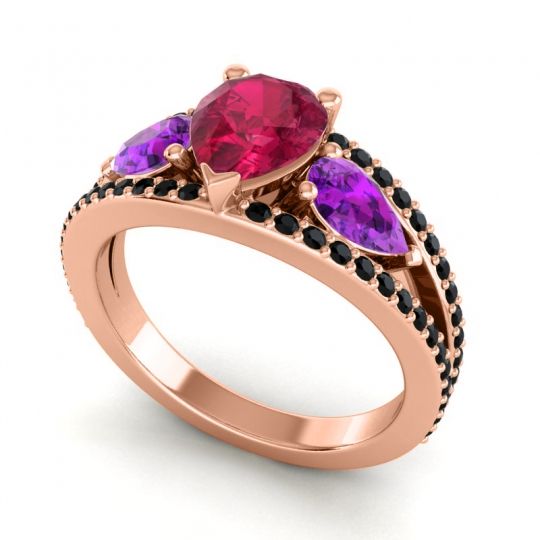 Modern Pave Pear Vatama Ring