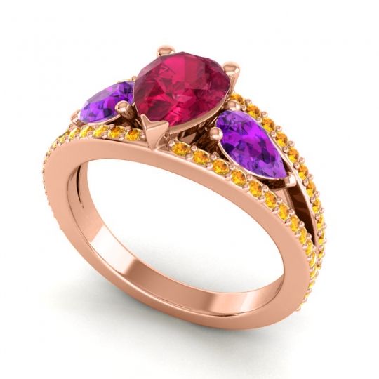 Modern Pave Pear Vatama Ring