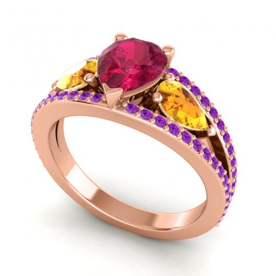 Modern Pave Pear Vatama Ring