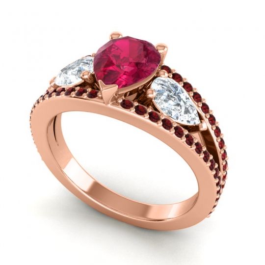 Modern Pave Pear Vatama Ring