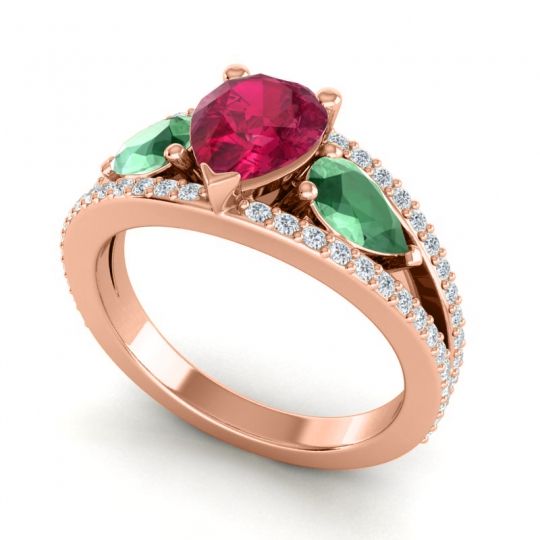 Modern Pave Pear Vatama Ring