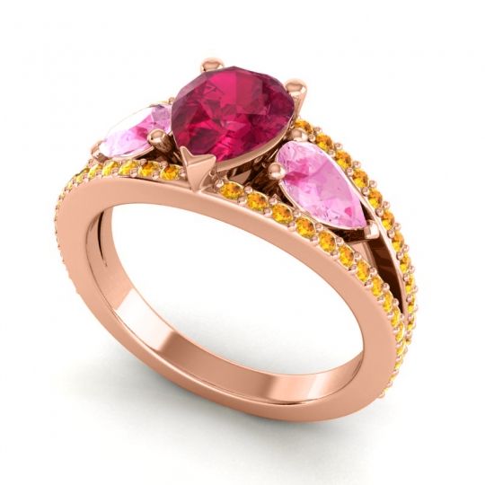 Modern Pave Pear Vatama Ring