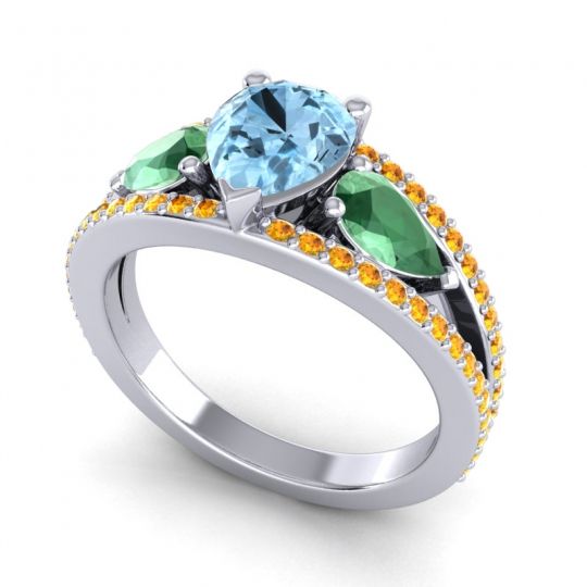 Modern Pave Pear Vatama Ring