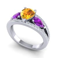 Modern Pave Pear Vatama Ring