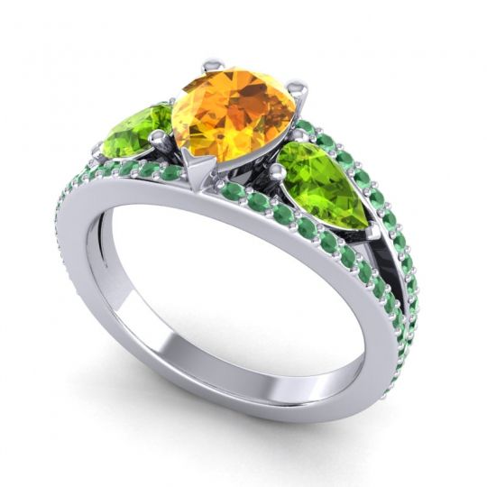 Modern Pave Pear Vatama Ring