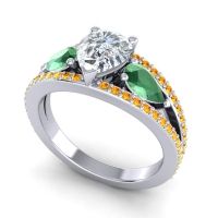 Modern Pave Pear Vatama Ring