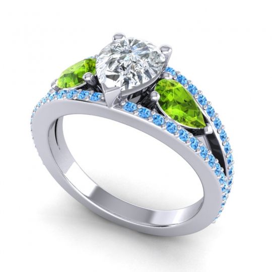 Modern Pave Pear Vatama Ring