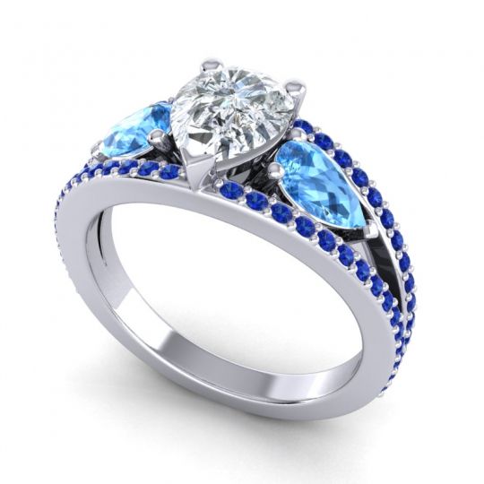 Modern Pave Pear Vatama Ring