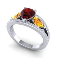 Modern Pave Pear Vatama Ring