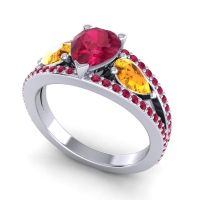 Modern Pave Pear Vatama Ring