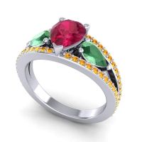 Modern Pave Pear Vatama Ring