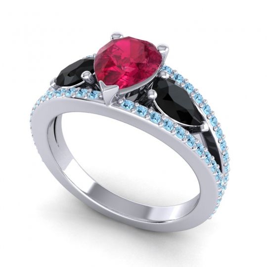 Modern Pave Pear Vatama Ring