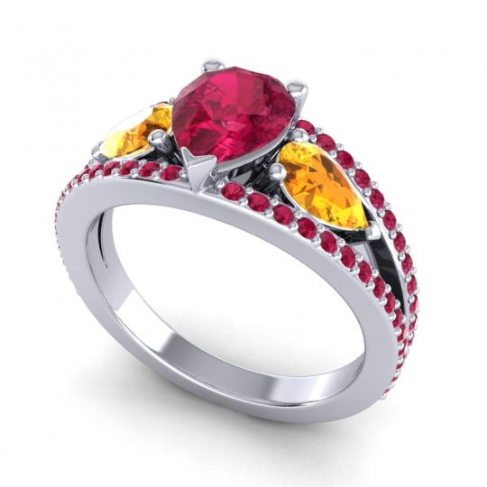 Modern Pave Pear Vatama Ring