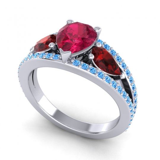 Modern Pave Pear Vatama Ring