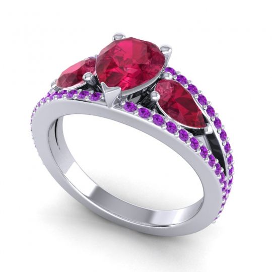 Modern Pave Pear Vatama Ring