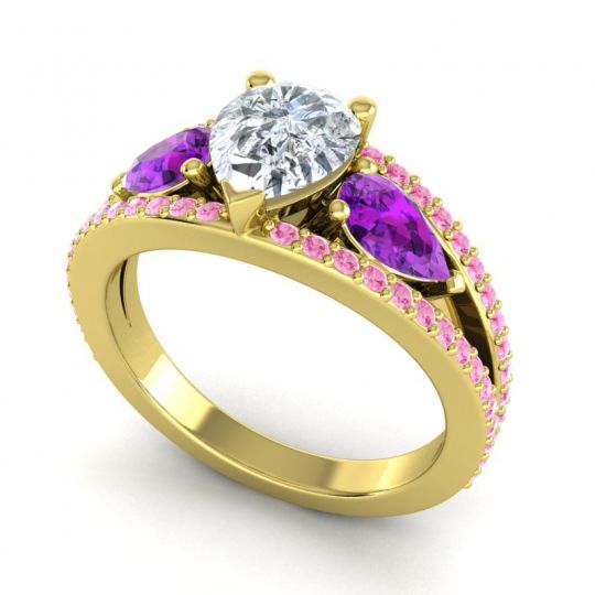 Modern Pave Pear Vatama Ring