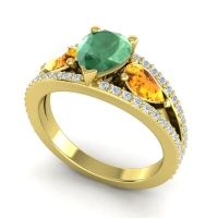 Modern Pave Pear Vatama Ring