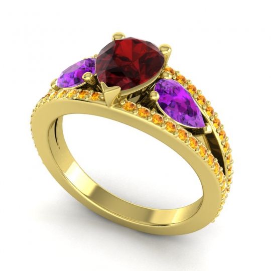 Modern Pave Pear Vatama Ring