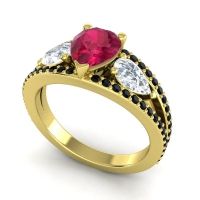 Modern Pave Pear Vatama Ring